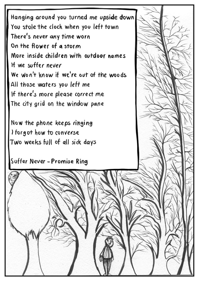 Zine page for How About I am Outside of Your Window