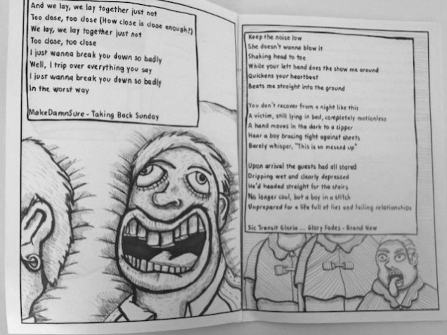 Zine page for How About I am Outside of Your Window