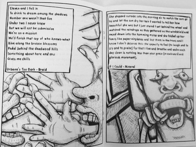 Zine page for How About I am Outside of Your Window