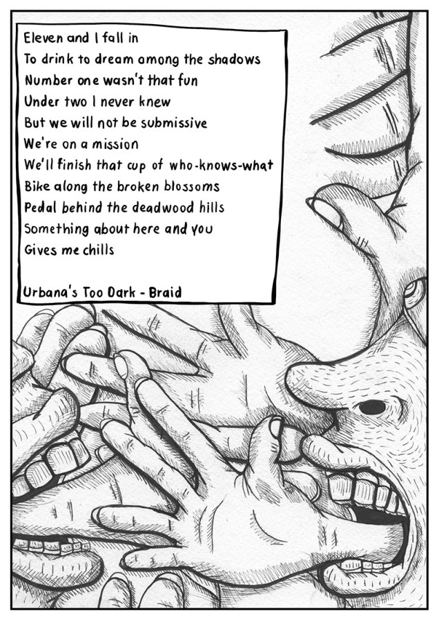 Zine page for How About I am Outside of Your Window