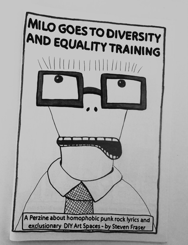 Zine page for Milo Goes to Diversity and Equality Training