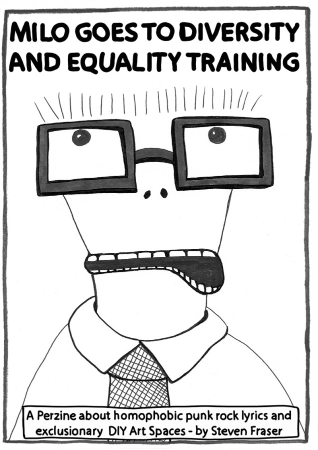 Zine page for Milo Goes to Diversity and Equality Training