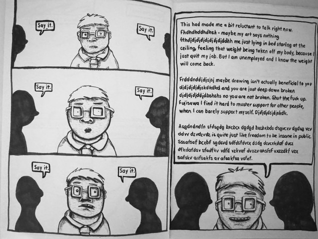 Zine page for Qwaswvfxzy Zine